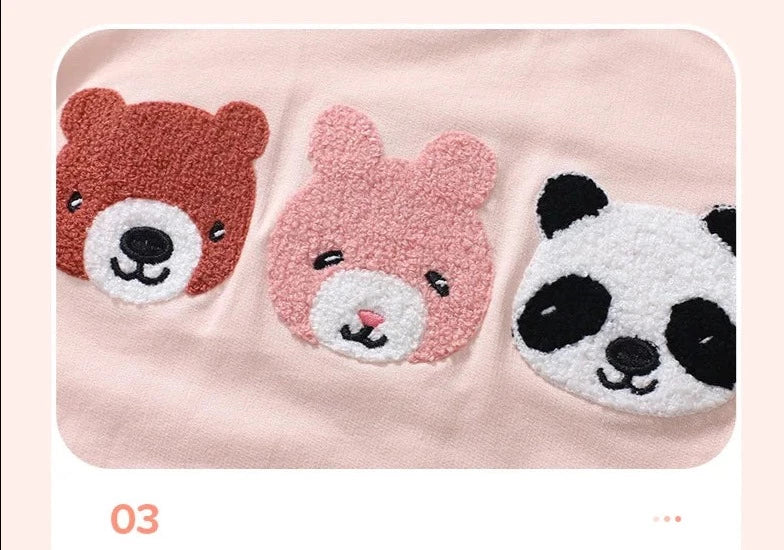 Kids Girls Soft Warm Cartoon Print Top and Printed Pant Set childrensterritory
