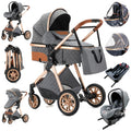 3 in 1 Portable High Landscape Luxury Baby Stroller