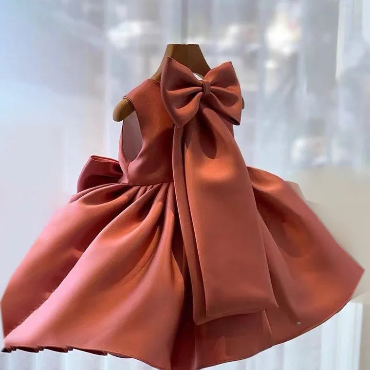 Toddler Girl Elegant Sleeveless First Communion Dress