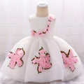 Luxury Flower Design Baby Girl Dresses For Birthday/Wedding childrensterritory
