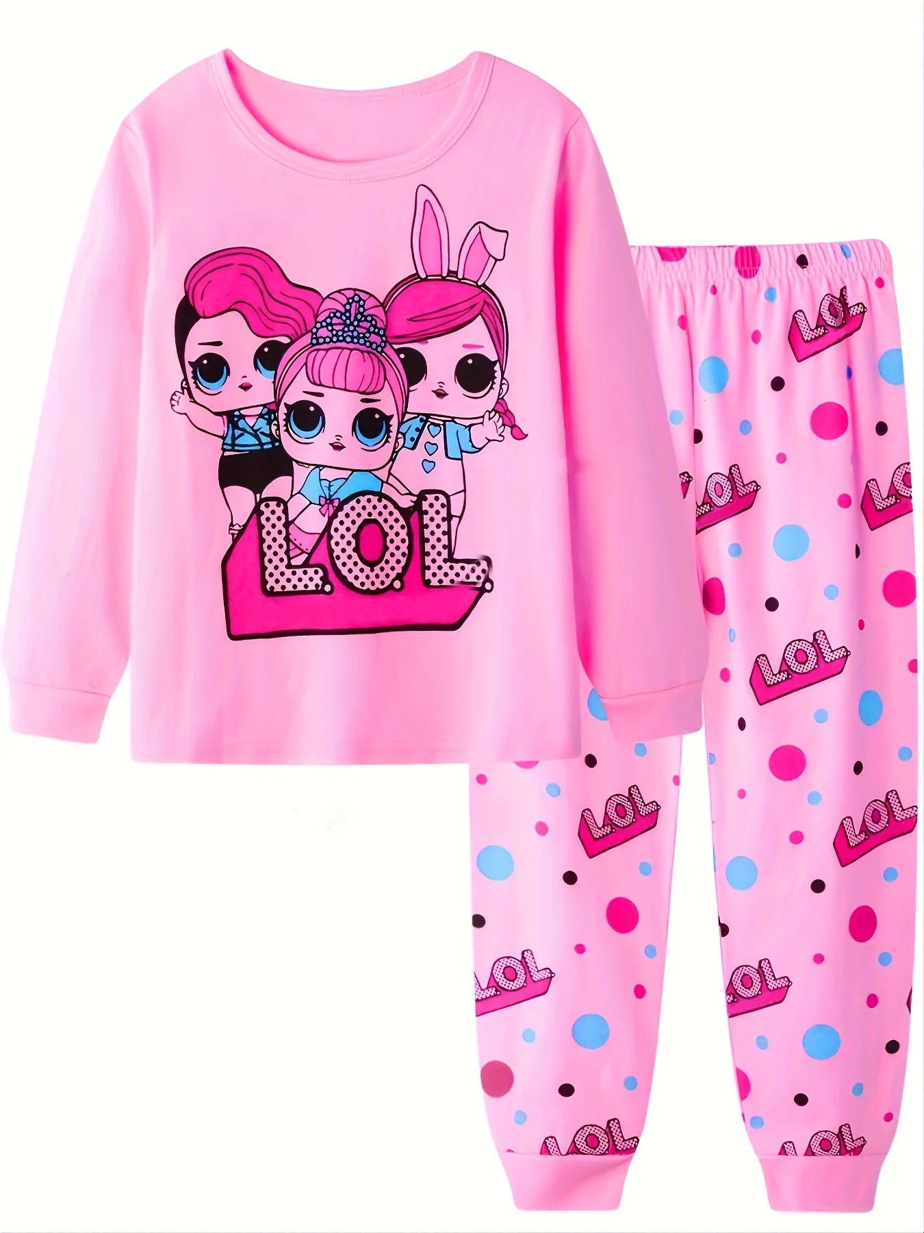 Cartoon and Letter Print Toddler Boys Girls Pajamas Sets childrensterritory