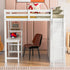 Loft Bed Made of Wood with Desk and Wardrobe for Bedroom childrensterritory