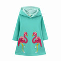 Long-Sleeved Cartoon Print Autumn Girls' Dresses