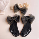 Bow Lace Design Baby Princess Cotton Socks and Headband Set