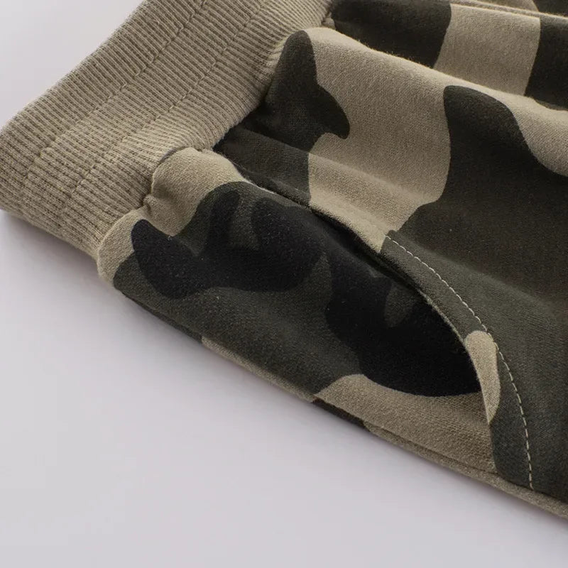 Kids Warm Elastic Waist Camouflage Sports Trousers childrensterritory