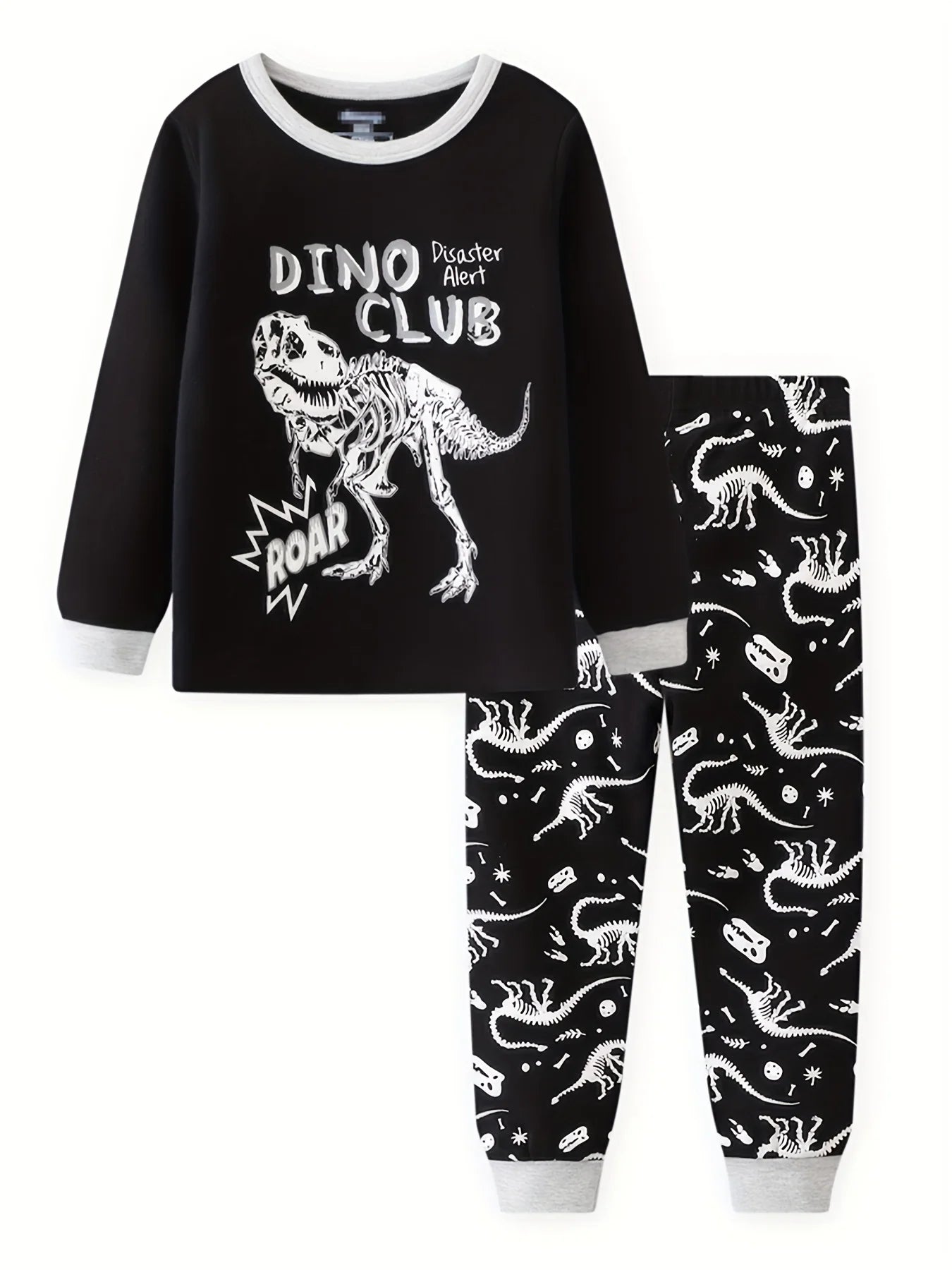 Cartoon and Letter Print Toddler Boys Girls Pajamas Sets childrensterritory