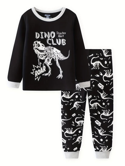 Cartoon and Letter Print Toddler Boys Girls Pajamas Sets childrensterritory