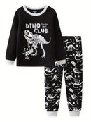 Cartoon and Letter Print Toddler Boys Girls Pajamas Sets childrensterritory