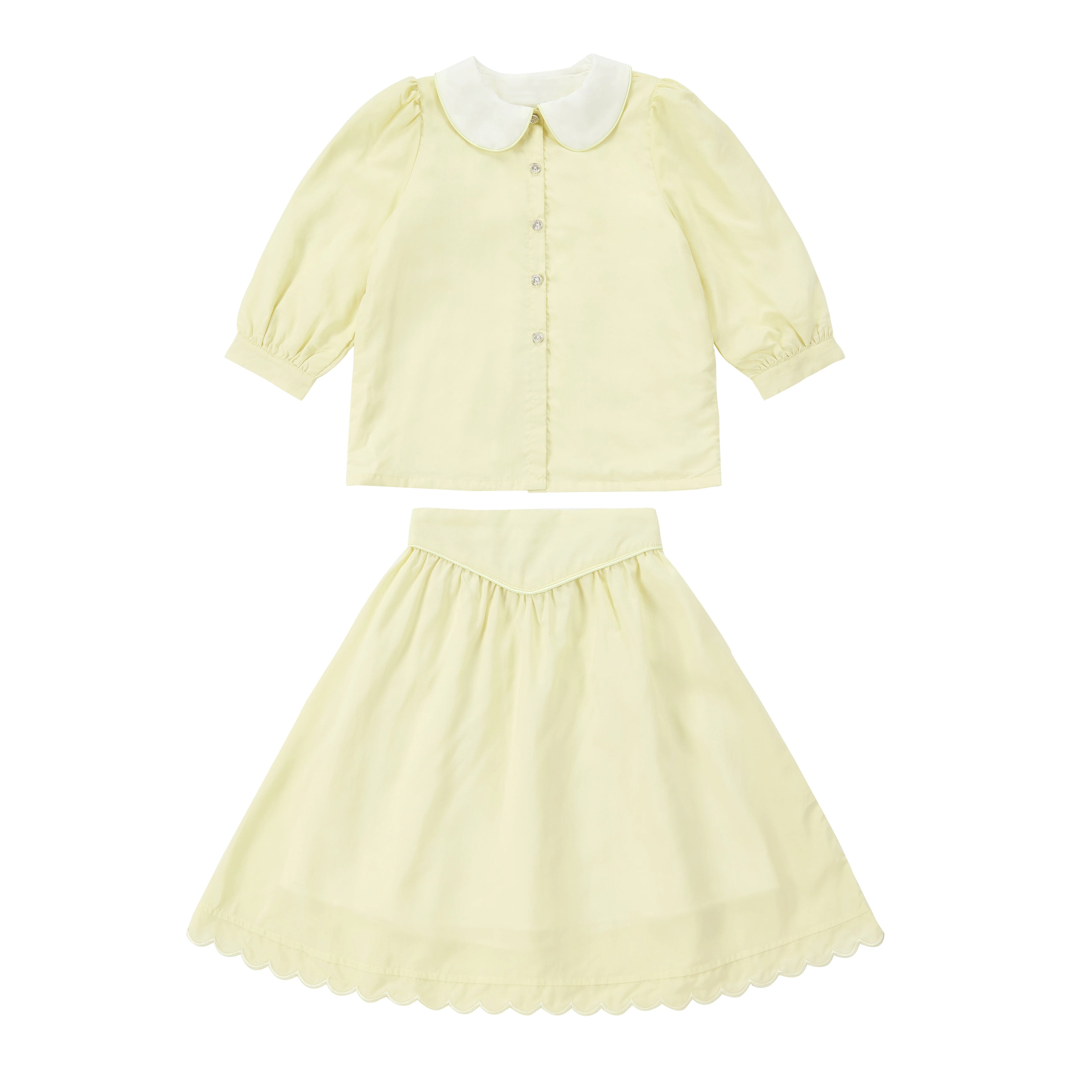 Collar Design Summer Casual Family Matching Outfits childrensterritory