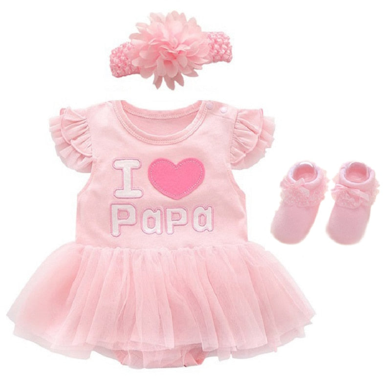 Baby Girl Pink Princess Clothing Sets for Birthday Party childrensterritory