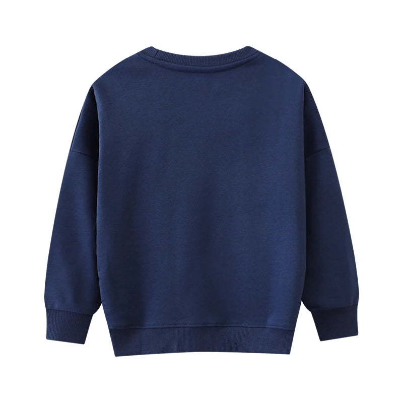 Kids Girls Butterfly Applique Cotton Sweatshirt childrensterritory