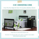 Steel Grey 3-in-1 Changing Table and Full-Size Crib Combo