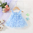 Baby Girls Butterfly Embellished Sweet Princess Dresses childrensterritory
