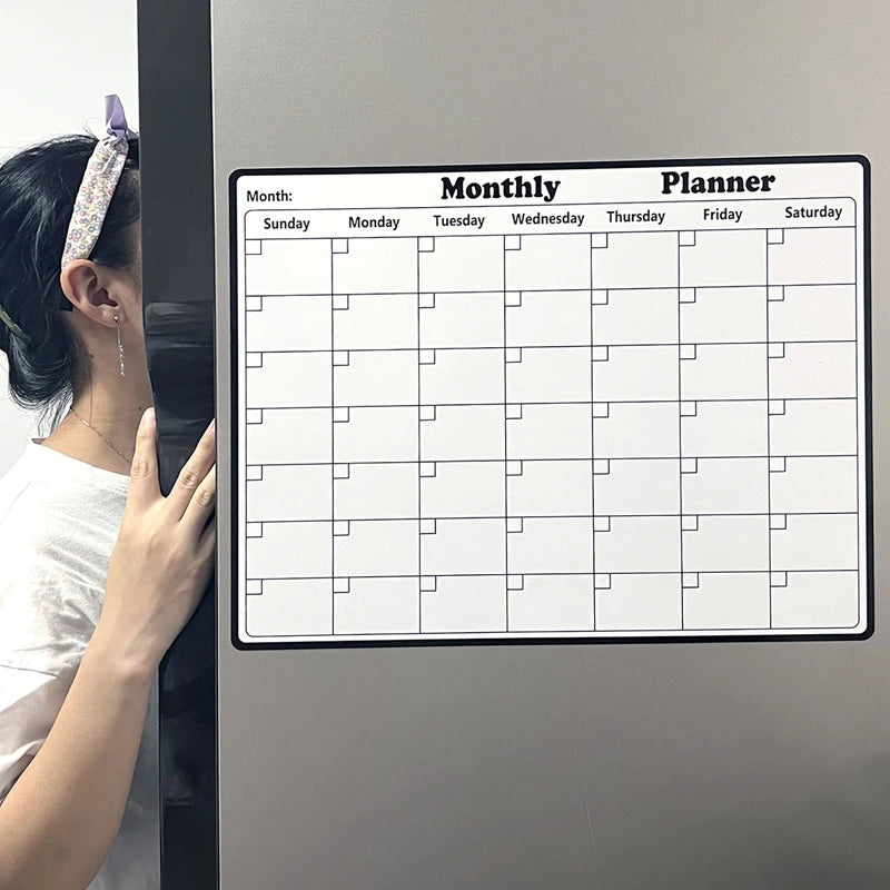 Magnetic Monthly Planner Refrigerator Whiteboard