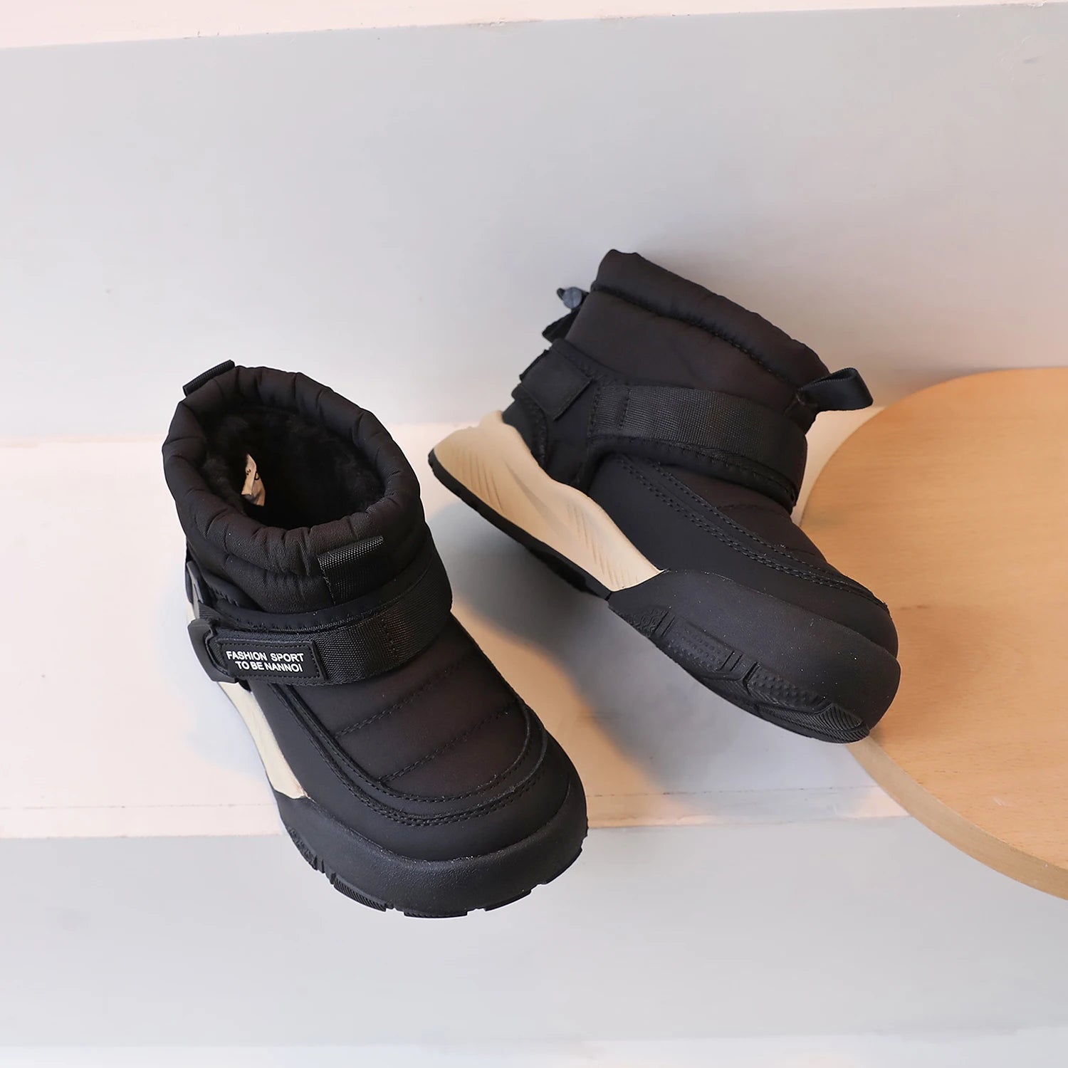 Kids Unisex Casual Plush Thick Warm Snow Boots childrensterritory