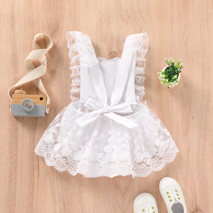 Baby Girl Floral Print Off Shoulder Summer Bodysuit