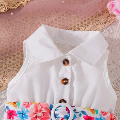 Korean Style Baby Girls Floral Princess Formal Dress childrensterritory