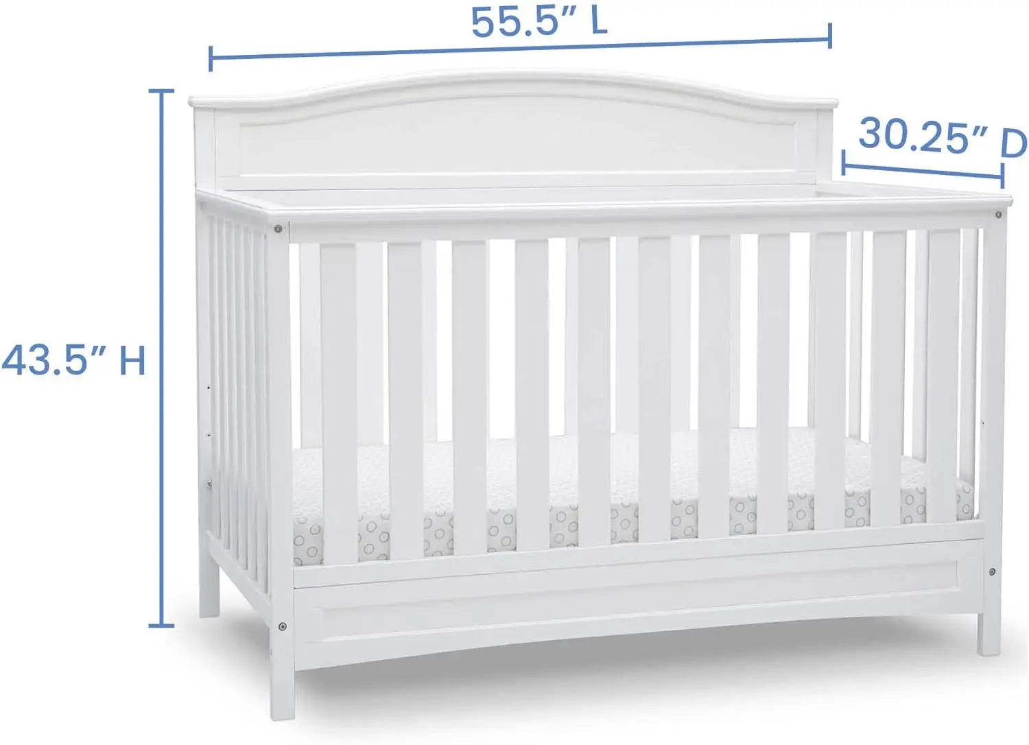4-in-1 Convertible Baby Crib with Modern Design childrensterritory