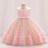 Little Girls Colorful Embroidered Sequin Evening Dresses childrensterritory