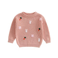 Baby Girls Cartoon Embroidery Knitted Easter Sweater childrensterritory