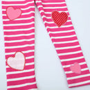 Cute Heart Striped Design Cotton Pants For Girls childrensterritory
