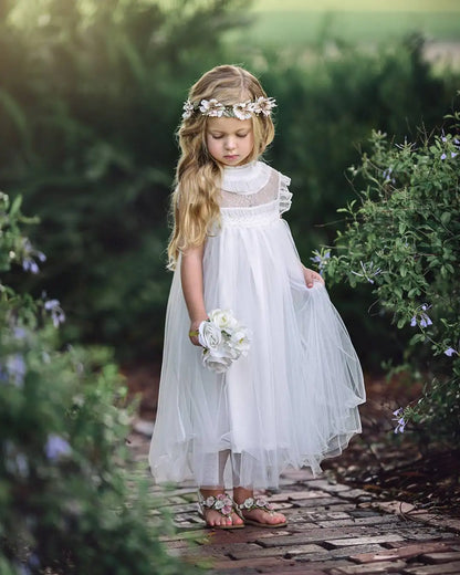 Kids Girls Lace Design Bohemia Style Summer Princess Party Dresses childrensterritory