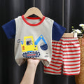 Little Boys Girls Cartoon Print Cotton Clothing Sets childrensterritory