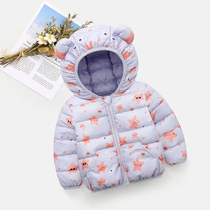 Baby/Kids Dinosaur &amp; Floral Print Hooded Jackets