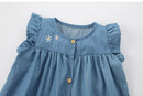 Kids Girls Floral Summer Casual Jeans Dresses childrensterritory