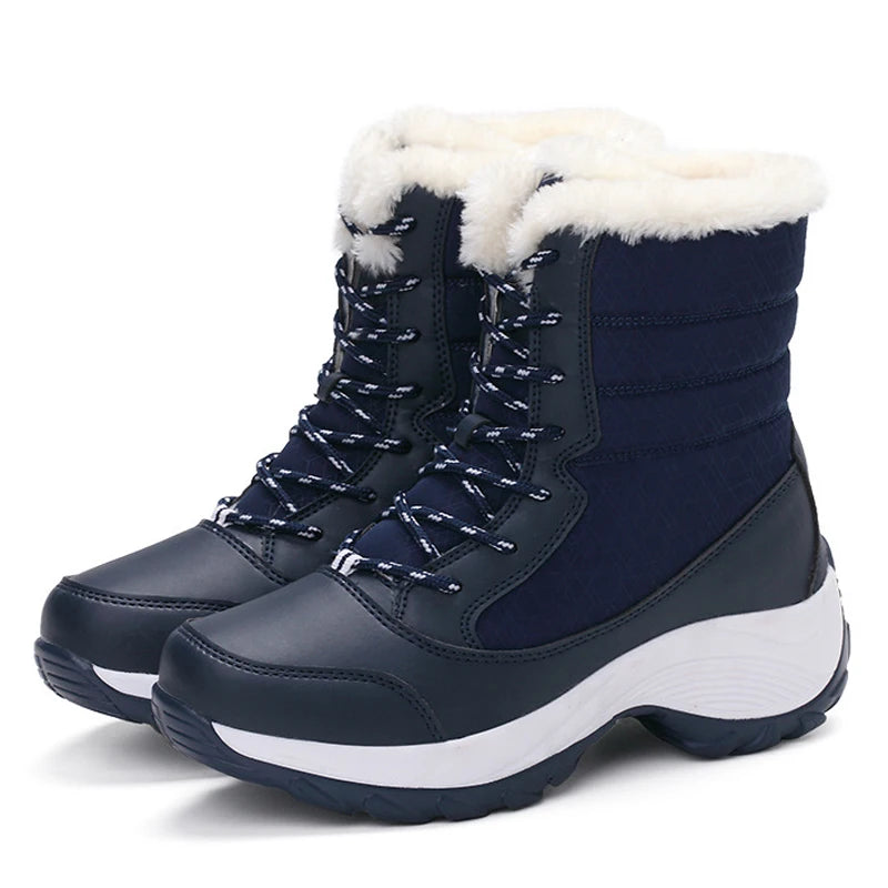 Long Plush Thickened High-Top Snow Boots for Kids