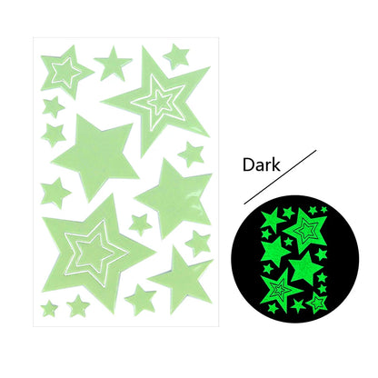3D Fluorescent Glow in the Dark Wall Decal For Kids Room childrensterritory