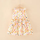 Kids Girls Cartoon Pattern Summer Party Dresses