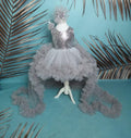 Handmade Girls Party Dress with Detachable Train childrensterritory