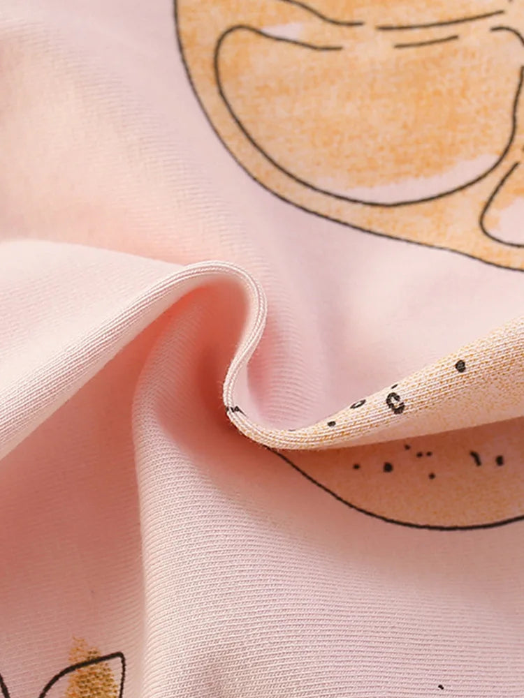 Kids Girls Cartoon Print Cotton Summer A-LINE Dresses