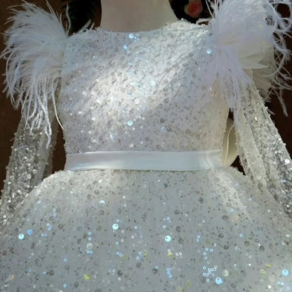 Kids Girls Sequins Tutu Birthday/Wedding Party Dress childrensterritory