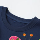 Kids Girls Butterfly Applique Cotton Sweatshirt childrensterritory