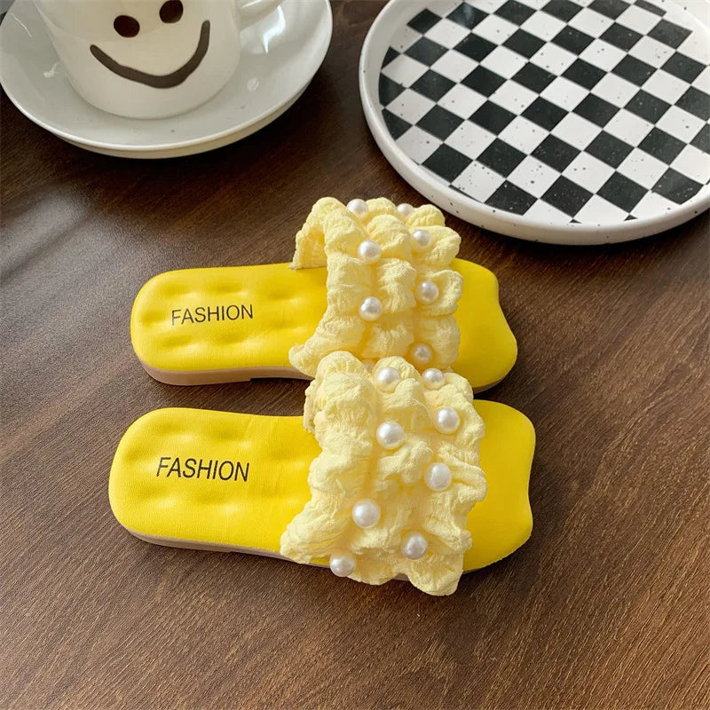 Korean Version Flat Summer Slippers for Kids Girls