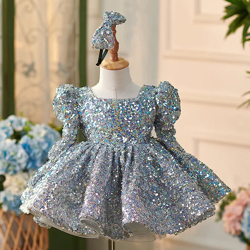 Girls High-End Lolita Style Glistening Banquet Evening Dress childrensterritory