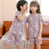 Kids Cartoon Print Short Sleeves Summer Pajamas Sets childrensterritory