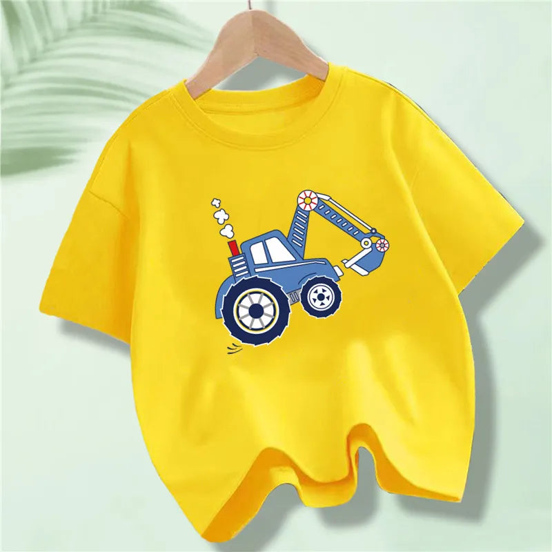 Short Sleeve Graphic Cotton Tees for Kids Boys Girls childrensterritory