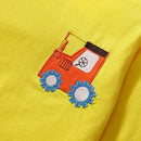 Little Girls Cartoon Tactor Embroidery Cotton T-shirts childrensterritory