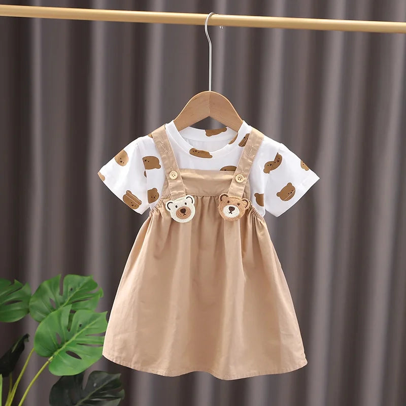Cartoon Print Brother Sister Matching Clothes for Summer childrensterritory