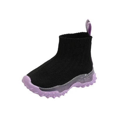 Kids Knitted Soft Sole LED Luminous Sneakers for Boys and Girls childrensterritory