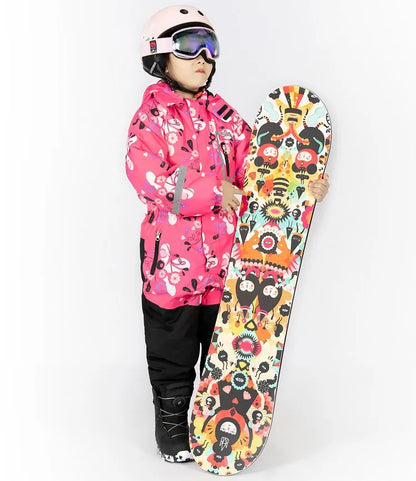 Plus Velvet Windproof Kids One-piece Thickening Ski Suit childrensterritory