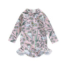 Kids Girls Long Sleeve Printed Bathing Suit/Swimwear childrensterritory
