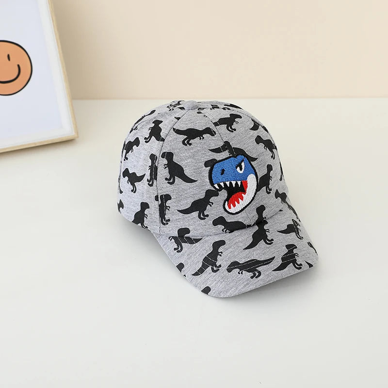 Kids Dinosaurs Embroidered Adjustable Outdoor Sports Hats childrensterritory