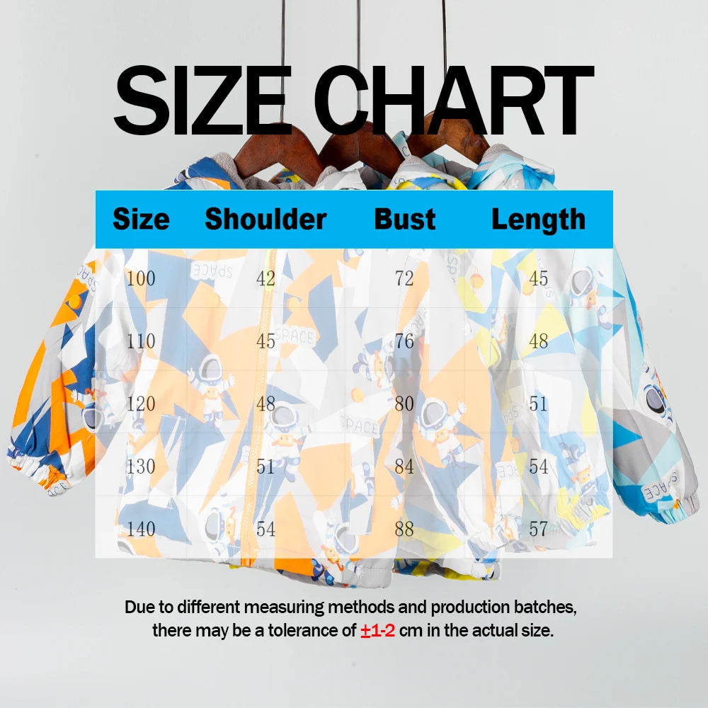 Boys' Long-Sleeved Waterproof Stylish Jacket