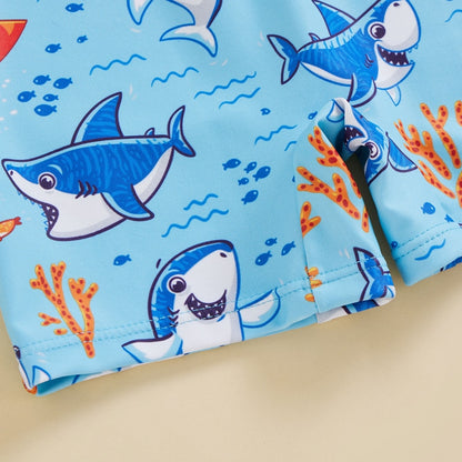Baby/Kids Cartoon Shark Print Swimsuit for Girl Boy childrensterritory