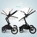 High Quality 2-in-1 Luxury PU Leather Baby Pushchair childrensterritory