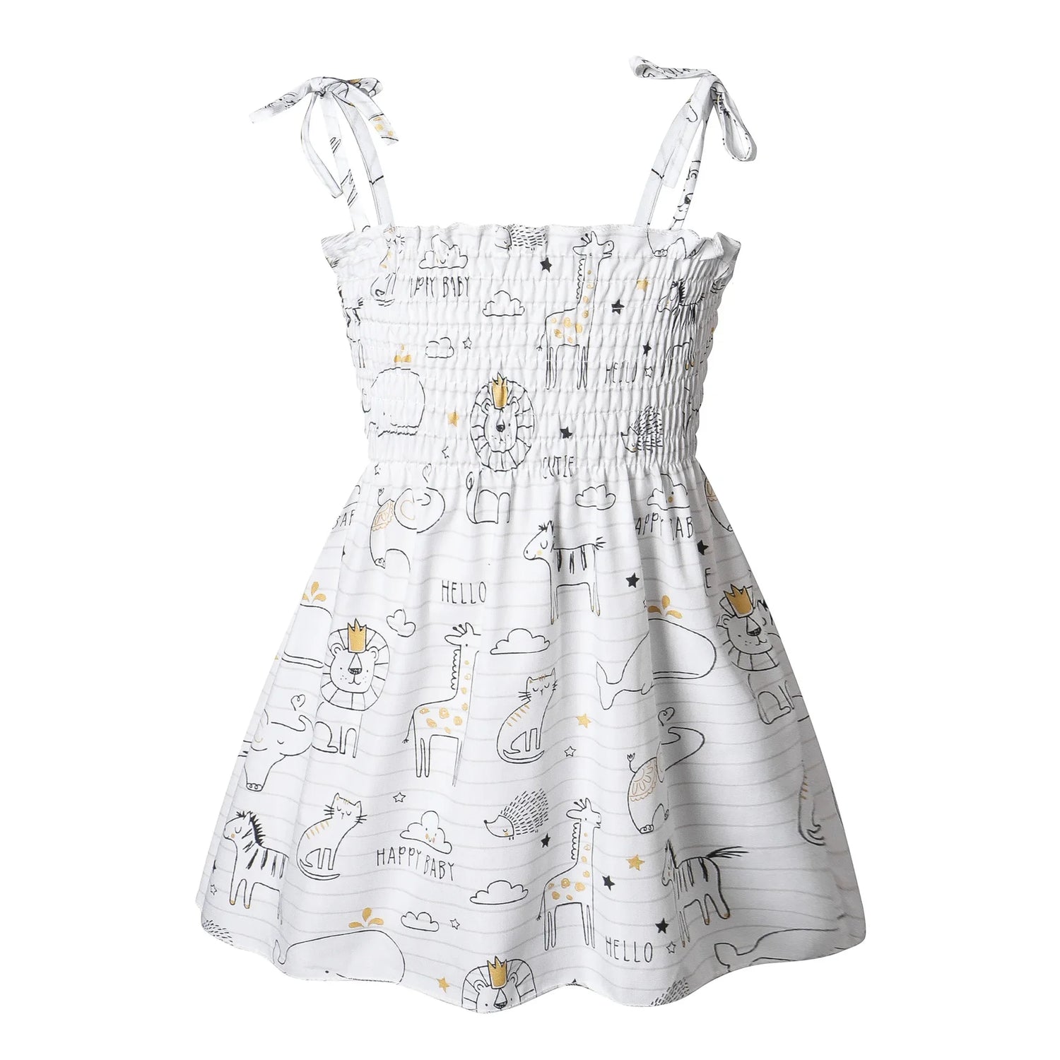 Little Girls Floral Halter Style Summer Cotton Dresses childrensterritory